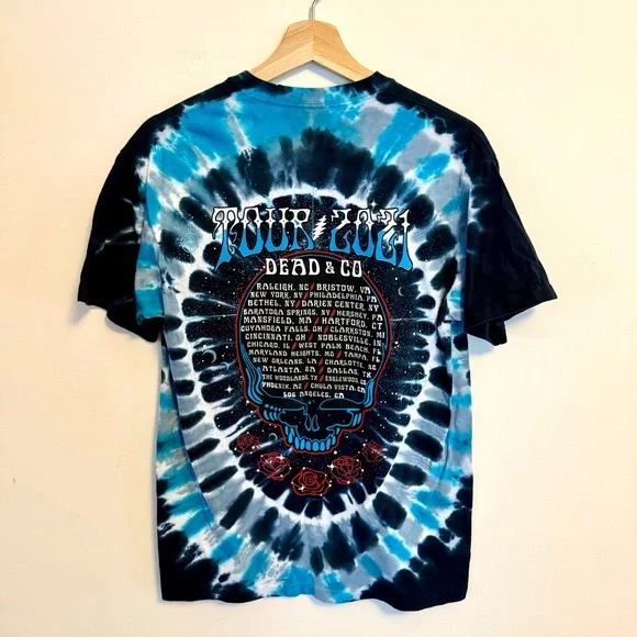 RARE Liquid Blue Dead and Company 2021 Tour Tie Dye Graphic Tee – Medium